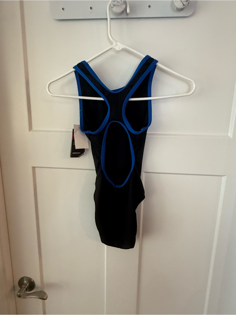 TYR Black One-Piece Swimsuit with Blue Trim size 26 NWT - Picture 3 of 3
